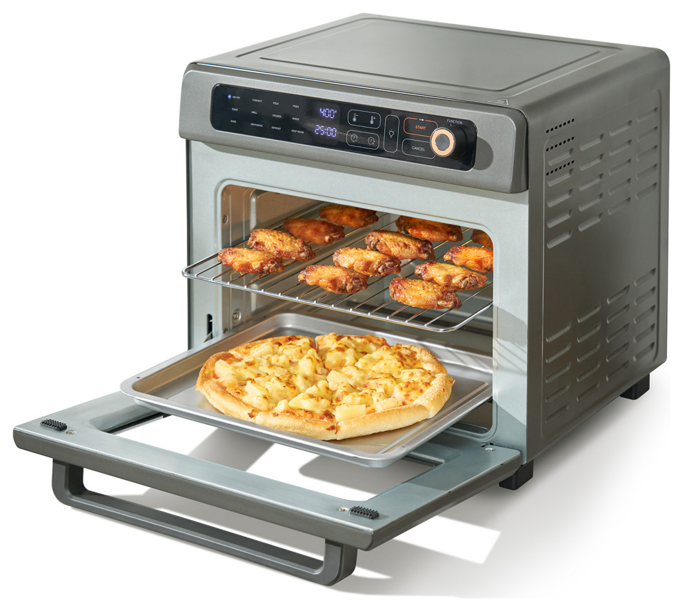VEVOR Air Fryer Toaster Oven 1700W Stainless Steel Convection Oven, 25 L 12-in-1