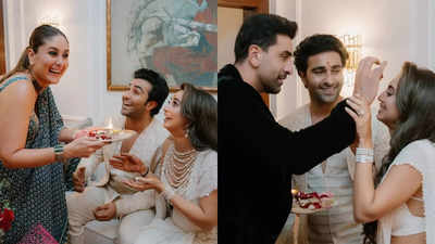 Unseen photos of Ranbir Kapoor, Kareena Kapoor Khan, and Saif Ali Khan from Aadar Jain and Alekha Advani's roka ceremony - See inside