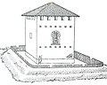 Reconstrucción del aspecto del Burgus Ahegg,[5]​ en el limes romano del Danubio.