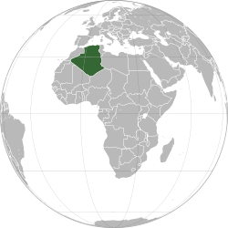 Algeria (orthographic projection)