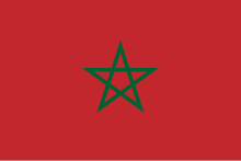 The flag of Morocco