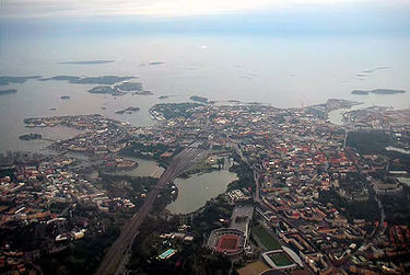 A view to the center of Helsinki