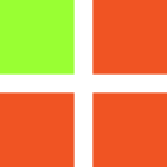 Four squares arranged in a two-by-two grid.  One is a different color.