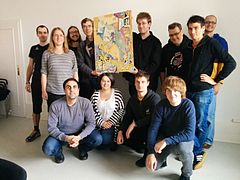 Wikidata team and painting