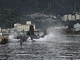 充電中の潜水艦