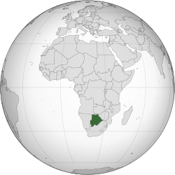 Botswana (orthographic projection)