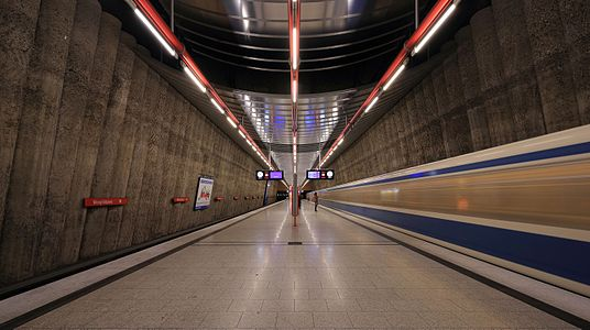 Munich subway station Mangfallplatz