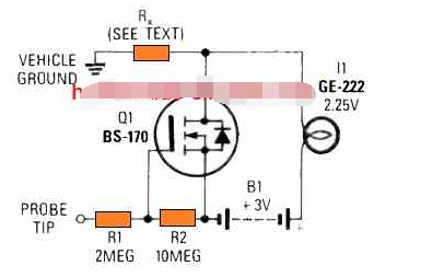 汽车故障查找器探头电路