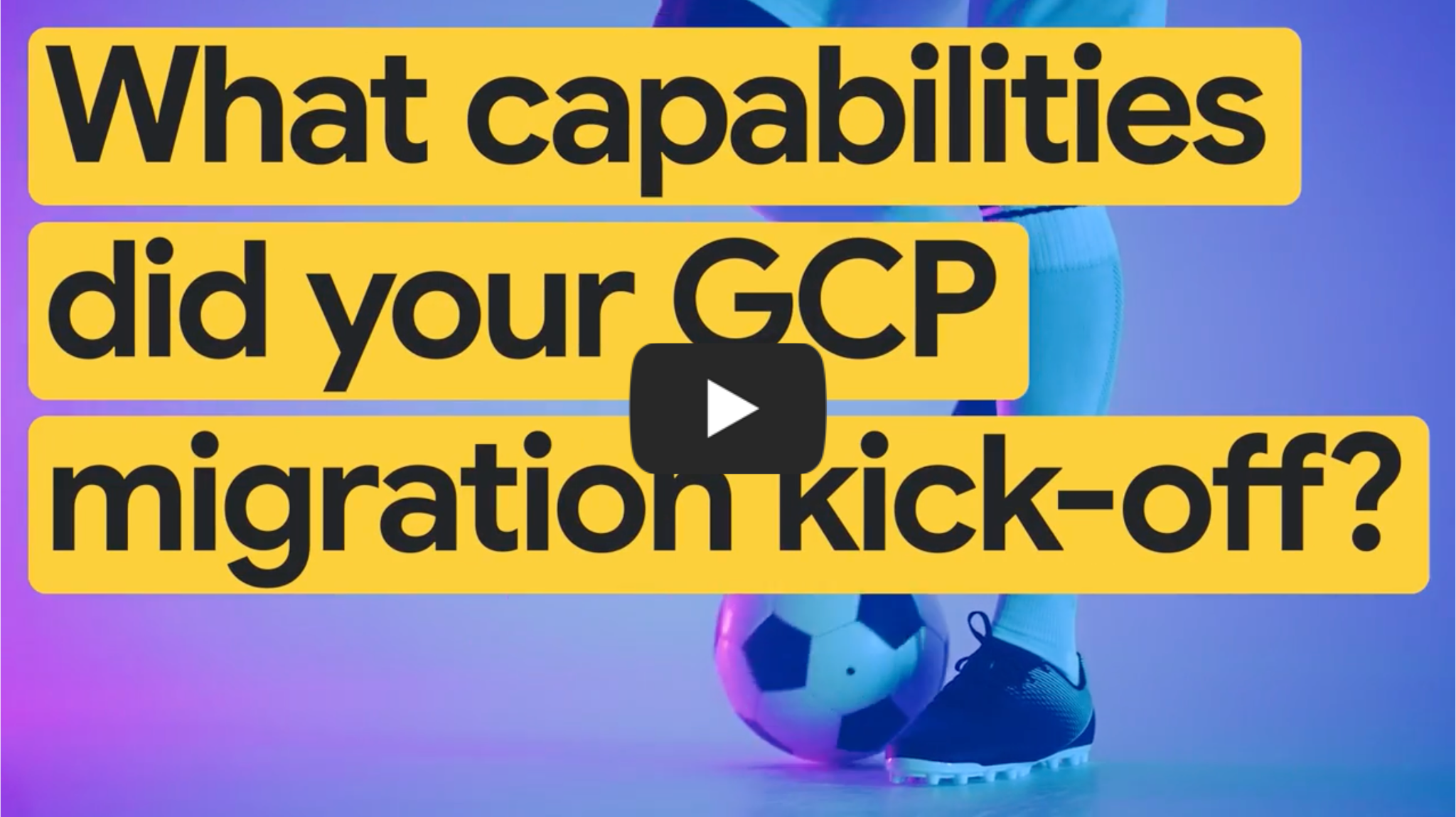 Preview image with the words What capabilities did your GCP migration kick-off?