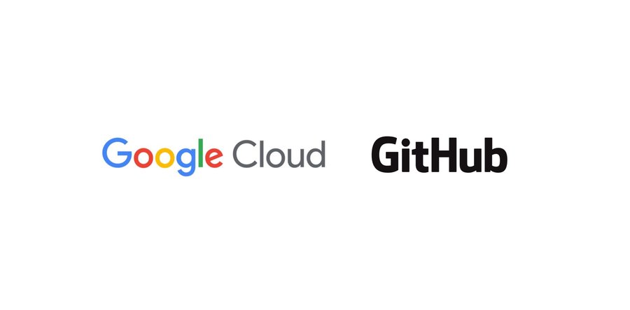 Logotipos de Google Cloud y GitHub