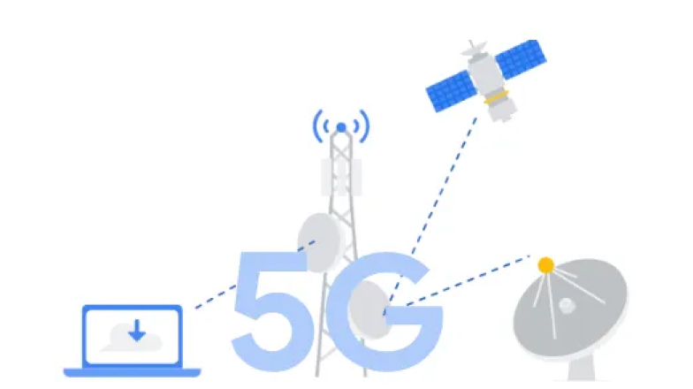 Globus mit Satellitenturm