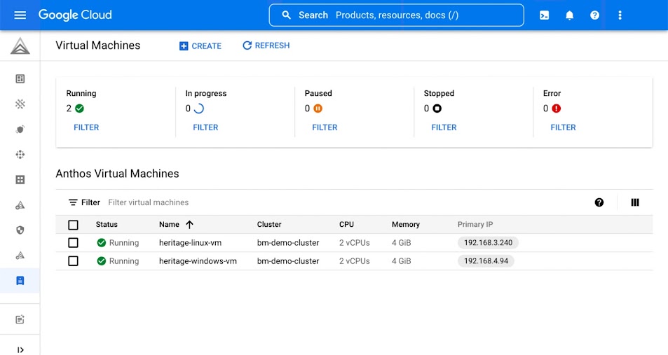 Anthos for VM