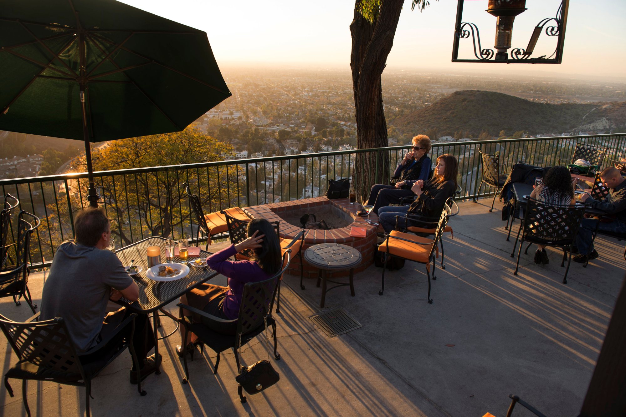 The outdoor patio at the Orange Hill Restaurant provides a excellent view of Orange County at sunset.(File photo by Leonard Ortiz, Orange County Register/SCNG)