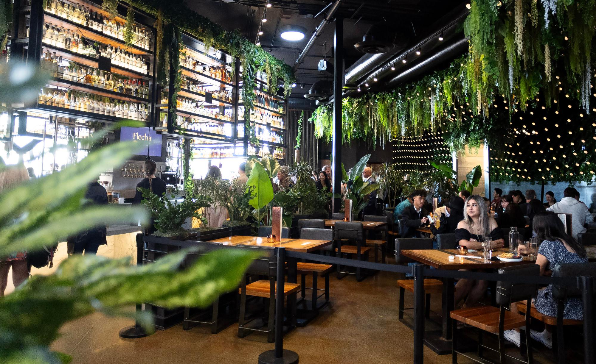 The interior of Mark Wahlberg's new restaurant, Flecha, at the Bella Terra Mall in Huntington Beach on Saturday, June 8, 2024. (Photo by Drew A. Kelley, Contributing Photographer)