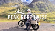 Erica Nelson makes a stop on a motorcycle tour of Scotland.