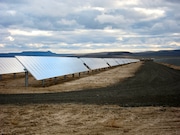 A solar farm stretches outside Christmas Valley in Lake County, Oregon.