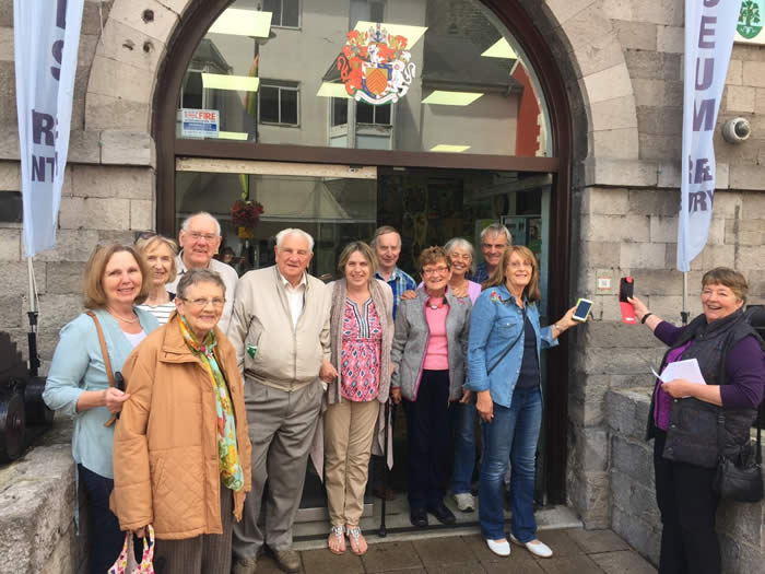 Pembroke Museum volunteers try out the new digital trail