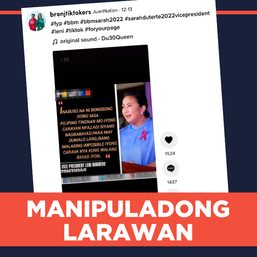 MANIPULADONG LARAWAN: Sinabi ni Robredo na binayaran ang mga sumama sa Marcos caravan