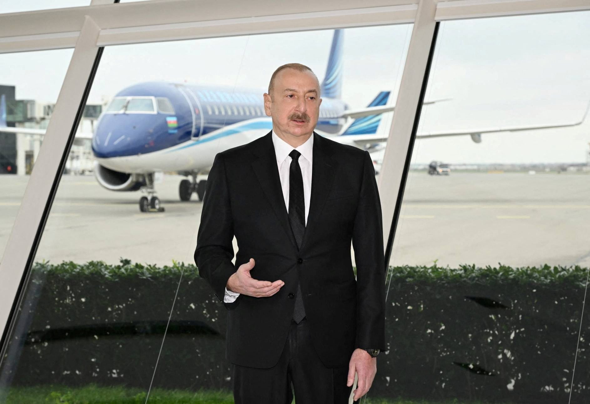 Azerbaijan’s president says crashed plane was shot at from Russia