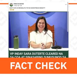 FACT CHECK: COA flagged issues in OVP programs, spending