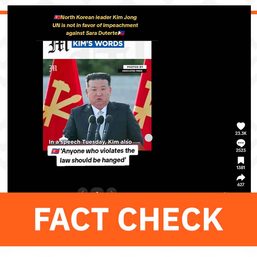 FACT CHECK: Kim Jong-un didn’t comment on impeachment bid vs Sara Duterte