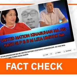 FACT CHECK: UN did not file case against Marcos