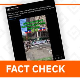 FACT CHECK: No rally in New York opposing impeachment bids vs Sara Duterte