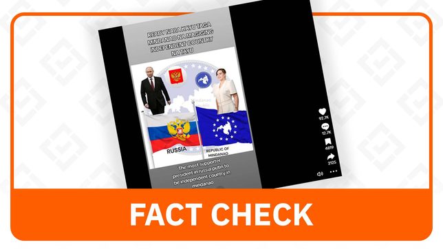 FACT CHECK: No statement from Putin backing calls for Mindanao secession