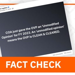 FACT CHECK: Post falsely claims COA opinion ‘clears’ OVP of irregularities