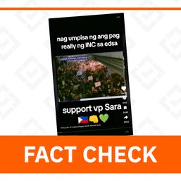 FACT CHECK: Video shows 2015 INC protest, not pro-Duterte rally