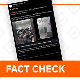 FACT CHECK: No evidence of state of emergency in China over alleged new epidemic