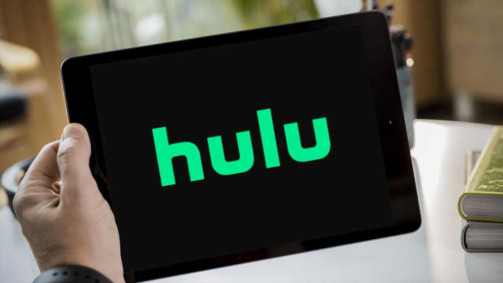 Hulu logo on a tablet