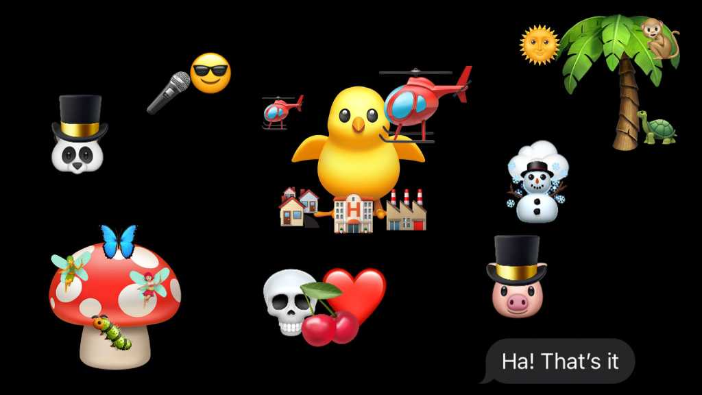 Emojis grouped together