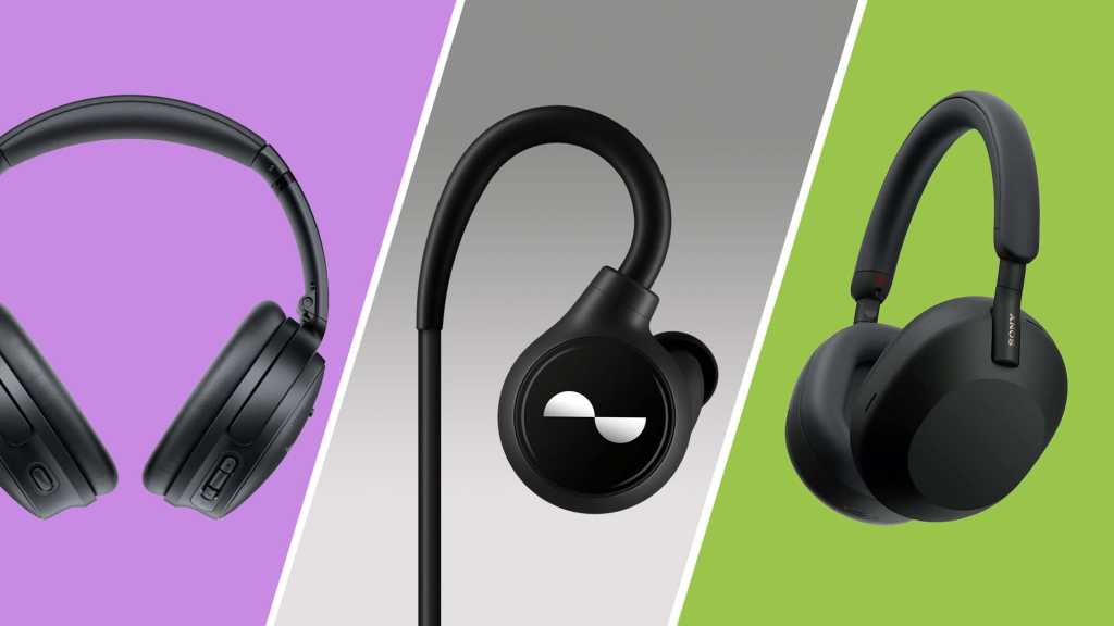 A trio of headphones from Bose, Nura and Sony