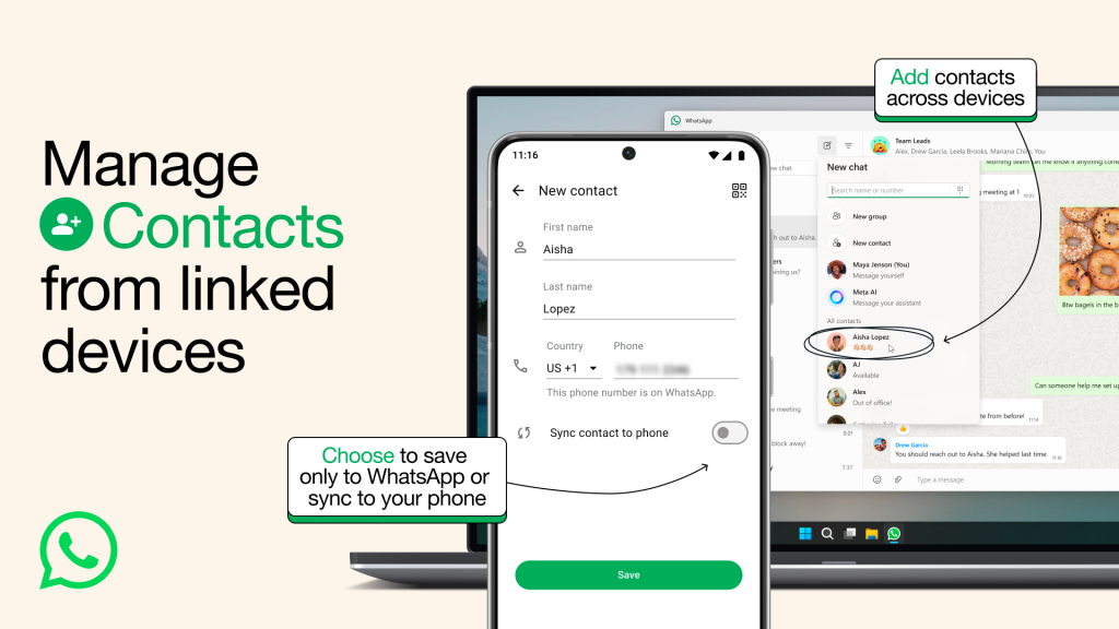 WhatsApp Manage Contacts