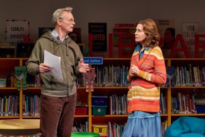 0618 Bill Irwin and Jessica Hecht in Manhattan Theatre Club’s Broadway premiere of Eureka Day by Jonathan Spector, directed by Anna D. Shapiro. ©Jeremy Daniel