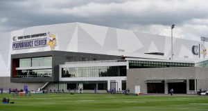 The Vikings' training camp at TCO Performance Center in Eagan.