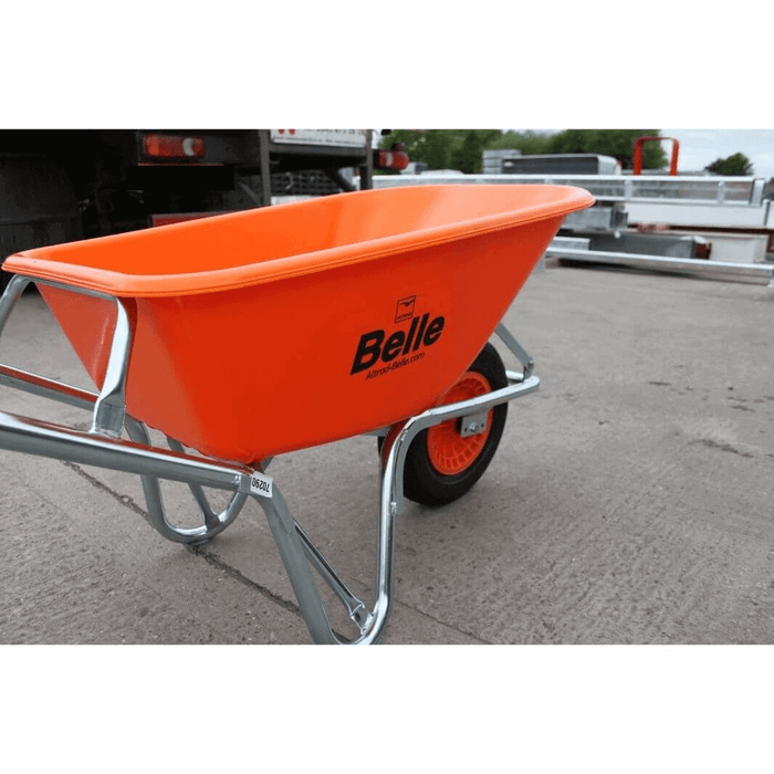 Side view of Belle Flex pro wheelbarrow from Wade Building Supplies