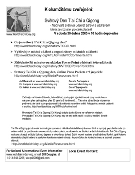 czech translation of world tai chi & qigong day press release