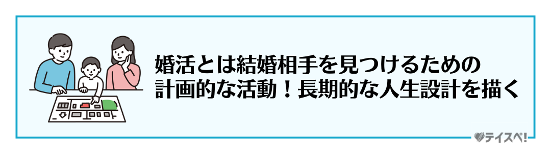 婚活とは結婚相手を探すための活動の図解