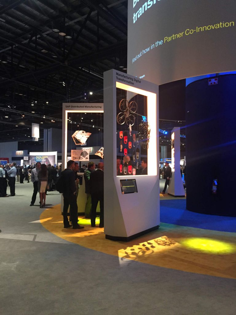 The Manufacturing Digital Transformation display featuring the SAP and LEO Lane integration at SAPPHIRE 2017