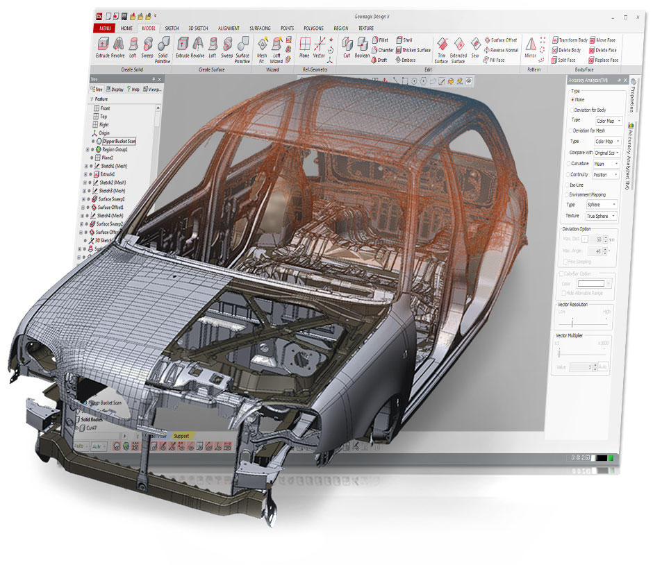 Geomagic Design X software. Image via 3D Systems.