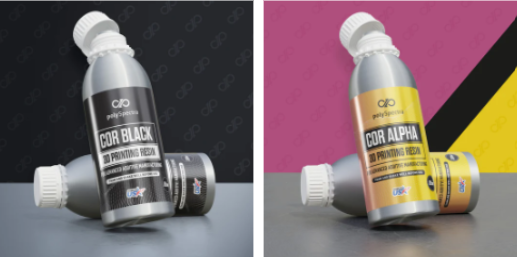 COR Black and COR Alpha photopolymer resins. Image via polySpectra.