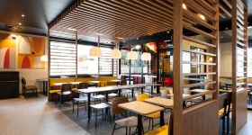 McDonald's partners with Philips MyCreation for innovative lighting. Photo via Philips MyCreations.