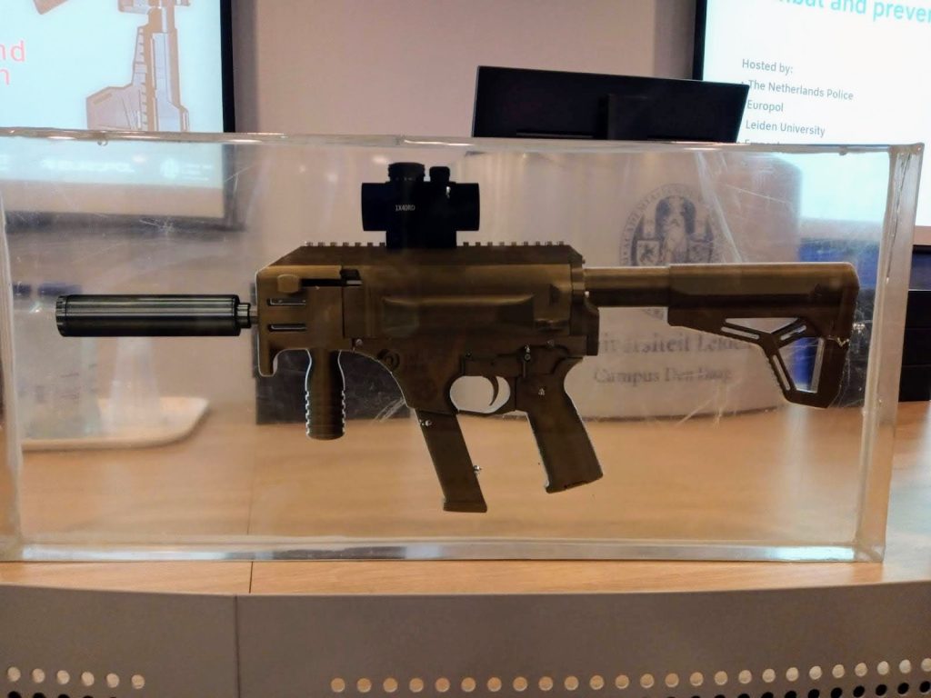 FGC-9 3D printed gun. Photo via Dr. Yannick Veilleux-Lepage.