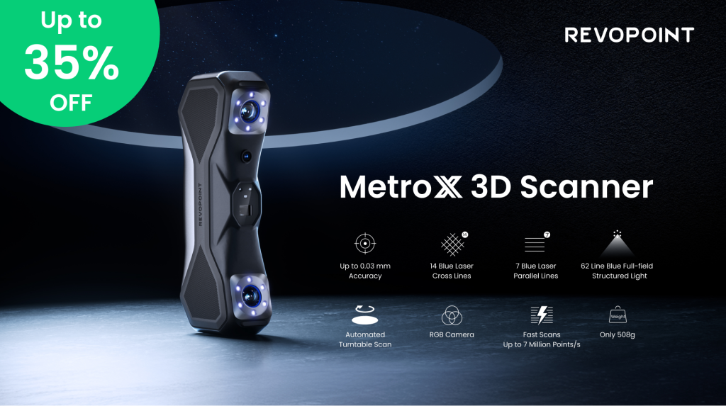 The MetroX 3D scanner is available at 35% off. Image via Revopoint.