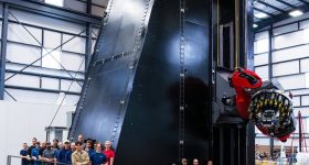 Rocket Lab's 90-tonne automated fiber placement (AFP) machine. Photo via Rocket Lab.