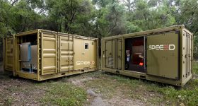 EMU in the bush - SPEE3Dcell (left) and XSPEE3D (right). Photo via SPEE3D.