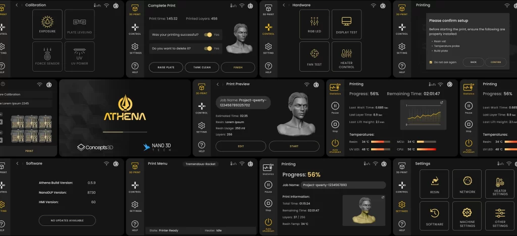 Athena II's user-friendly interface streamlines 3D printing with advanced monitoring, real-time analytics, and customization options. Photo via Concepts 3D Systems.