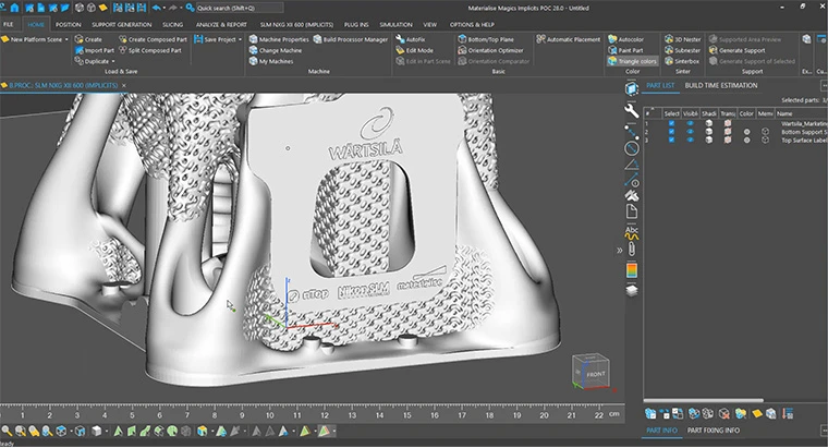 Import implicit design files seamlessly with Materialise Magics. Photo via Materialise.